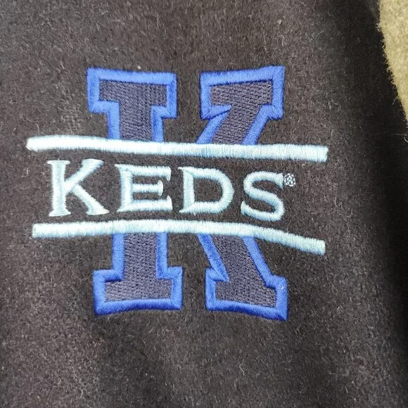 Vintage Bomber Varsity Jacket Men's Large Two Toned Wool 90's Quilted Gorpcore - Picture 11 of 14